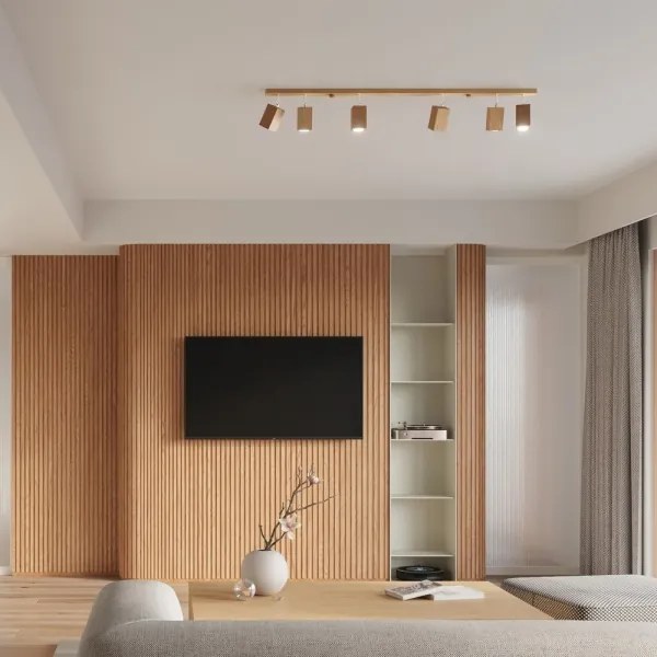 Sollux SL.1038 - Spotlámpa KEKE 4xGU10/40W/230V tölgy