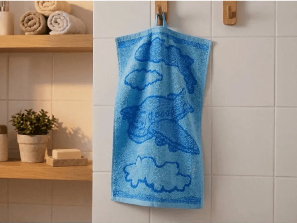 Gyerek törölköző BEBÉ repülő kék 30x50 cm