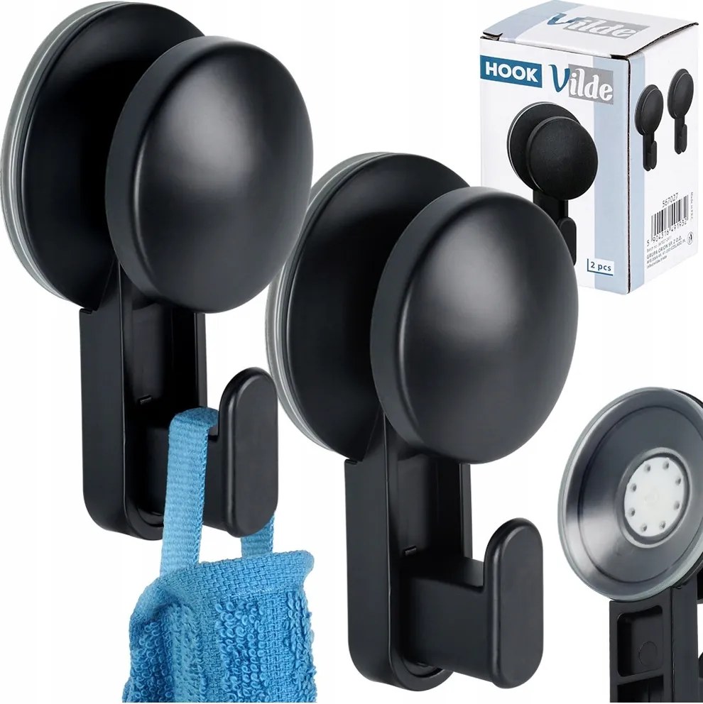 2x Tapadókorongos törölközőtartó konyhai fürdőszobai akasztó