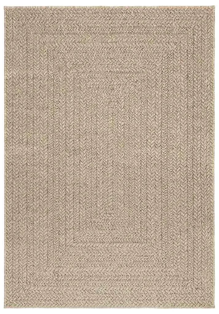 ZIZUR bézs juta hatású beltéri és kültéri szőnyeg 120 x 170 cm