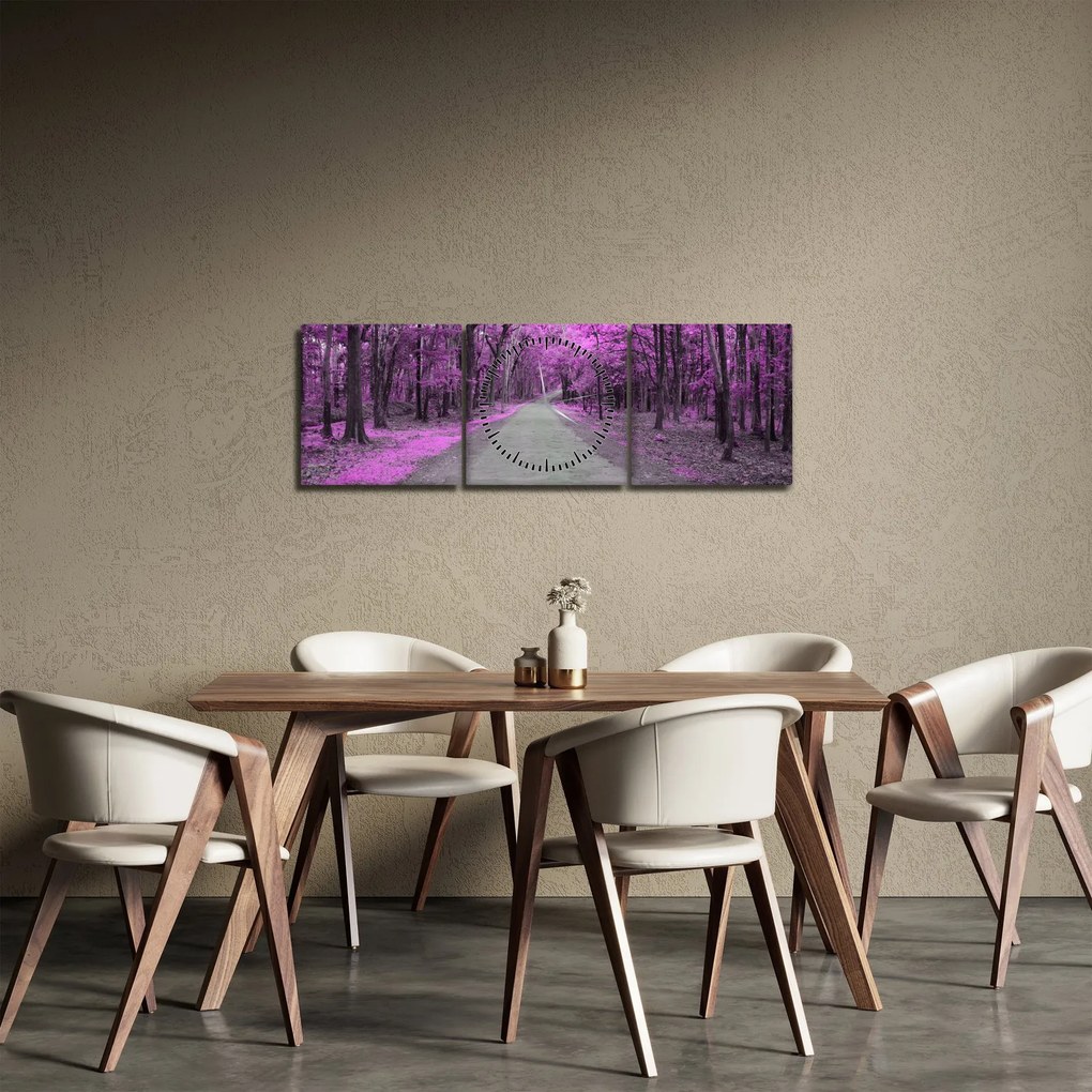 Kép - Út a parkon (órával) (90x30 cm)