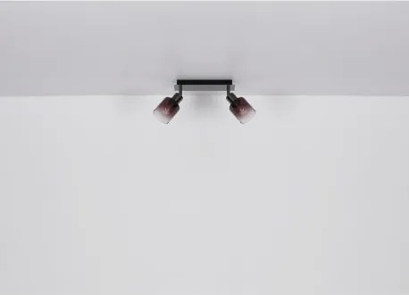 Globo 54313-3 Spotlámpa fém fekete-króm, réz színű/átlátszó színátmenetes üveg búra, HxSzxM: 400x80x180mm, 3x E14 40W 230V izzók nélkül