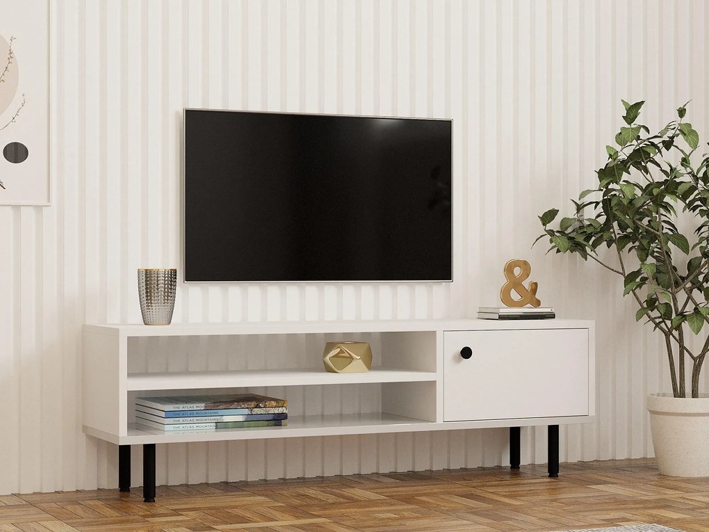 TV asztal/szekrény Lasupa (fehér) . Akció -24%. 1095092