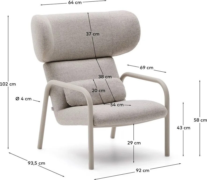 Bézs fotel Inari – Kave Home