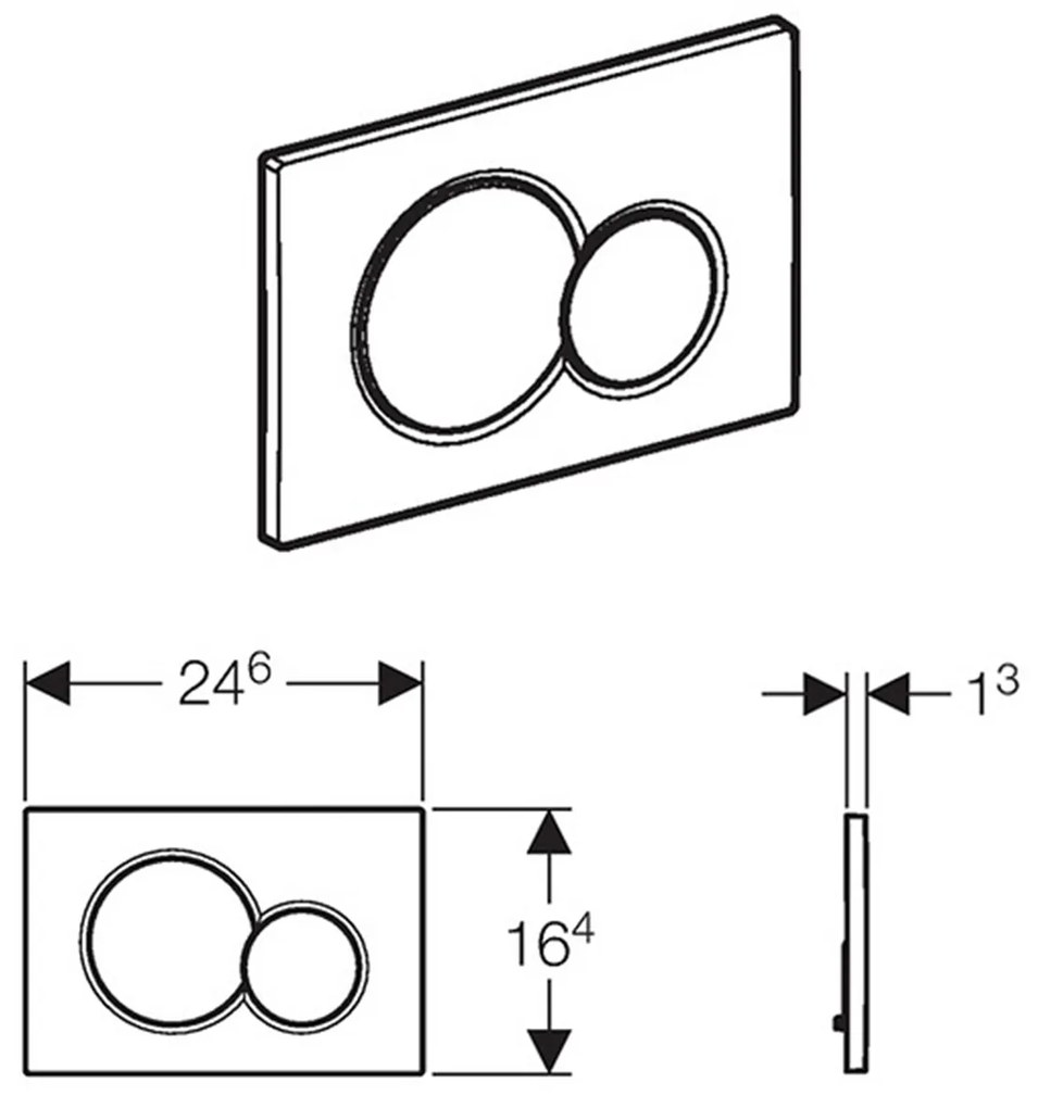 Geberit Sigma01 - SIGMA01 vezérlőgomb, alpesi fehér 115.770.11.5