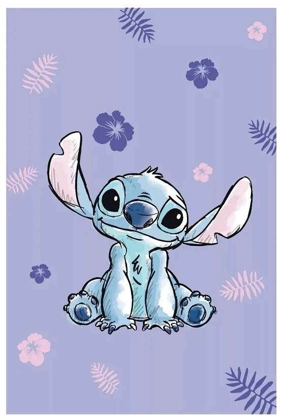 Disney Lilo és Stitch, A csillagkutya Purple mikroflanel takaró 100x150cm
