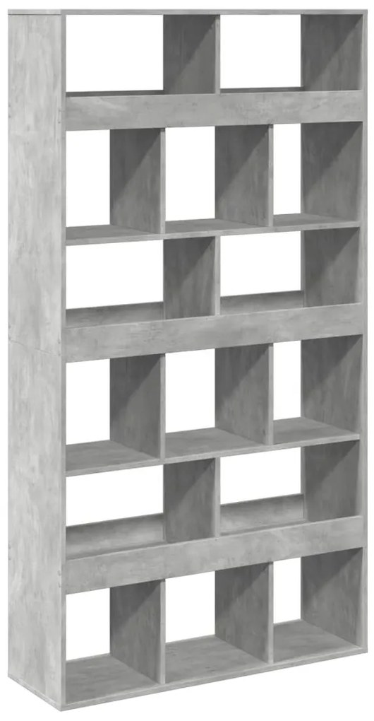 betonszürke szerelt fa könyvespolc 100 x 33 x 187,5 cm