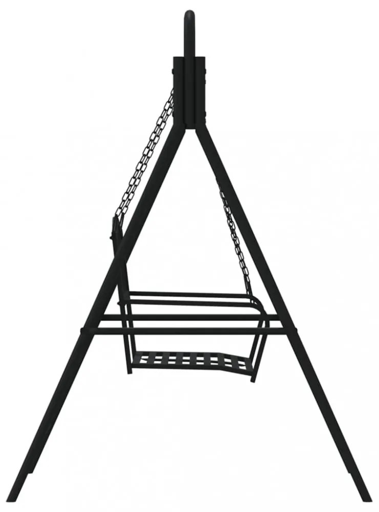 fekete acél hintapad 124 cm