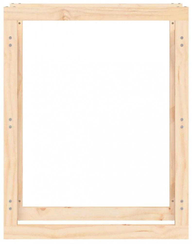 tömör fenyőfa tűzifatartó állvány 80x25x100 cm