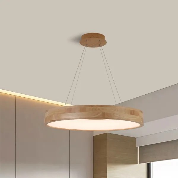Brilagi -LED függőlámpa kábellel FALCON WOOD LED/40W/230V 3000/4000/6000K 60 cm fa