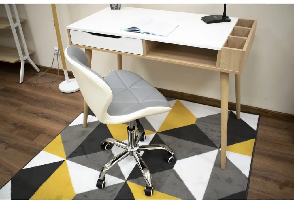 AVOLA VELVET irodai szék, szürke-fehér