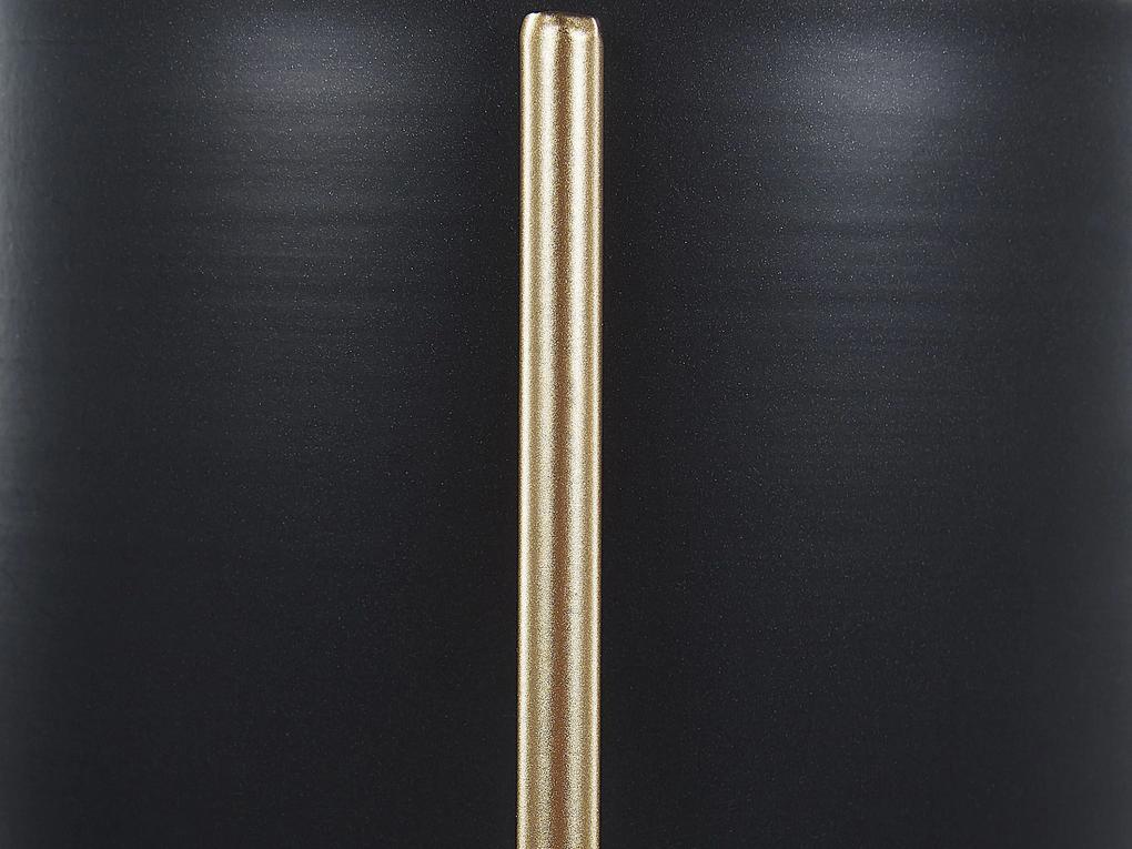 Fekete és arany fém virágtartó 41 cm LEFKI Beliani