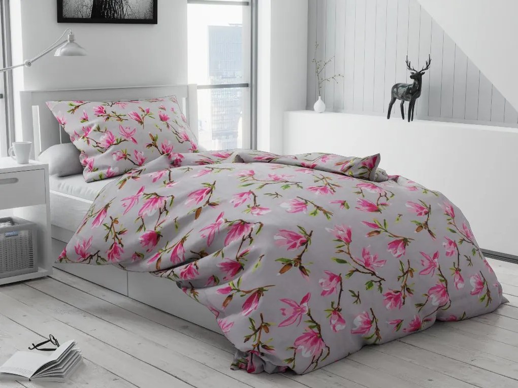 Magnolia krepp ágyneműhuzat TiaHome - 1x Párna 90x70cm, 1x Paplan 140x200cm