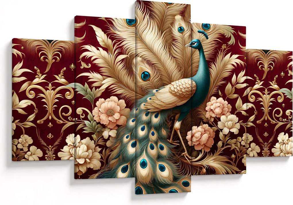 Kép – Elegáns páva (150x105 cm)