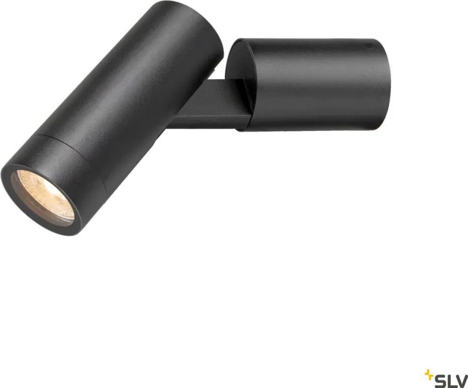 SLV 1007653 S-TUBE Modern Kültéri Fali Lámpa Fekete GU10 IP65