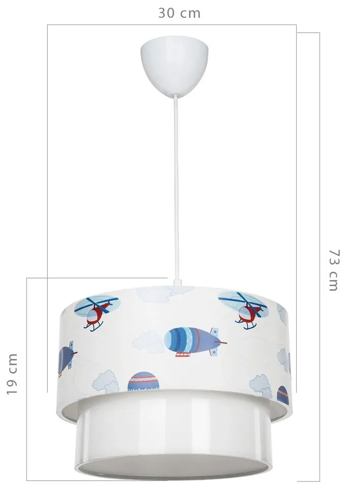 Fehér-kék gyerek lámpa – Squid Lighting