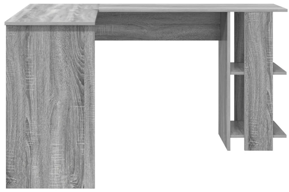 vidaXL Sarokíróasztal Szürke Sonoma 140 x 113,5 x 75 cm Faanyag