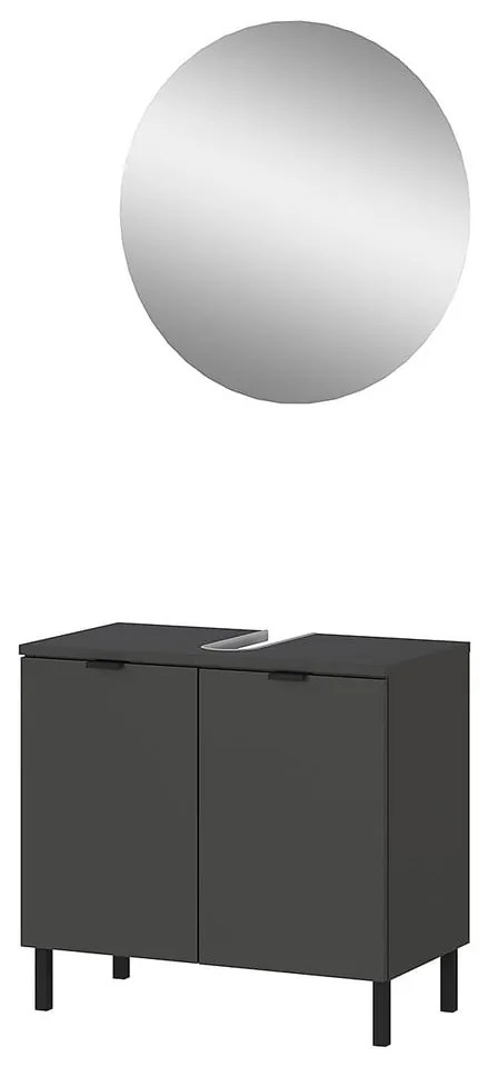 Antracitszürke fürdőszoba bútor szett Arcena – Germania