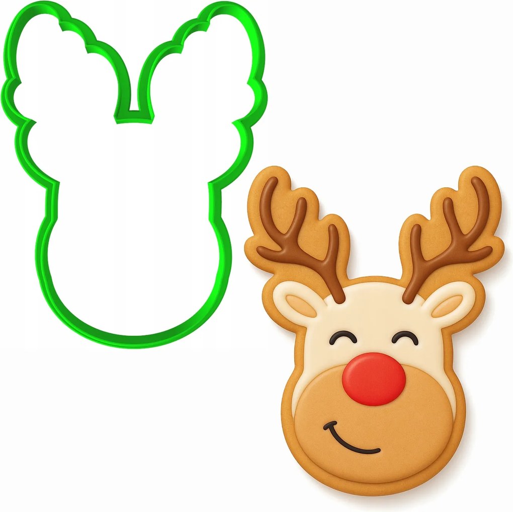 Karácsonyi Mézeskalács Forma Karácsonyra Rénszarvas 10cm