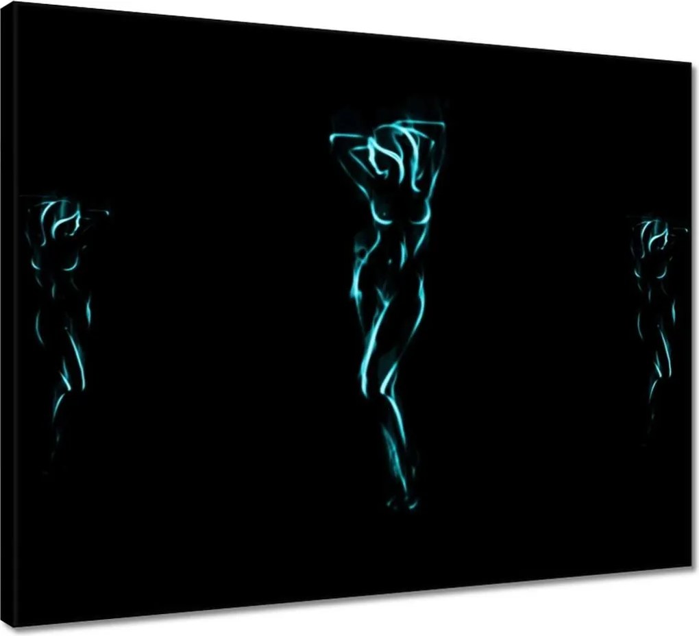 Vászonkép 50x40 Forró lány Türkiz