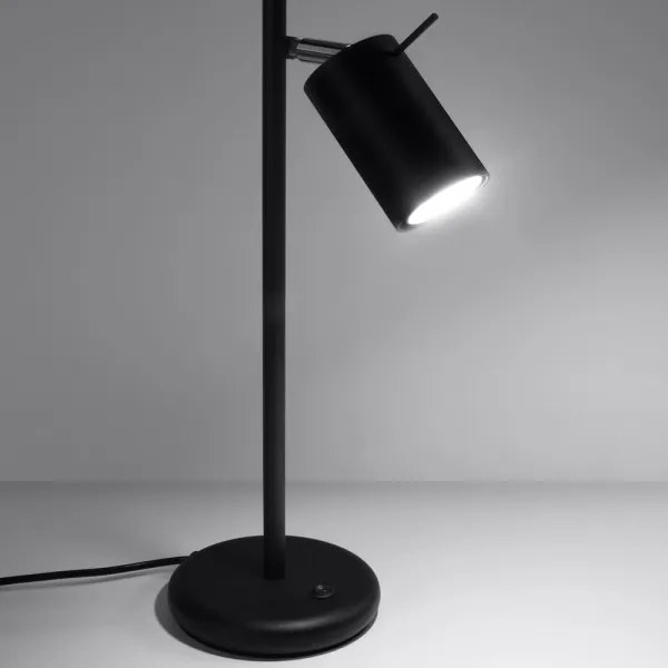 Sollux SL.1091 - Asztali lámpa RING 1xGU10/10W/230V fekete