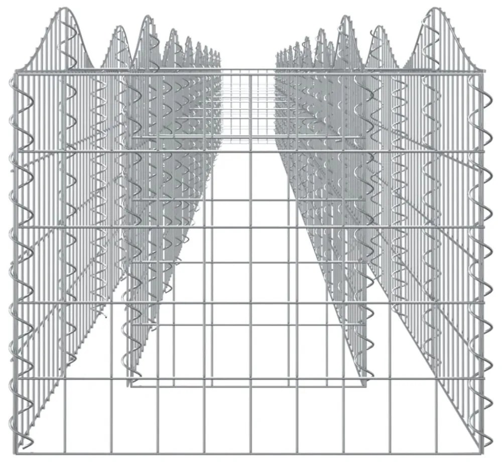íves horganyzott vas gabion magaságyás 800x50x50 cm