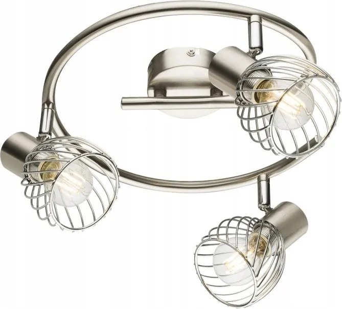 Spot lámpa Texas 3 pontos szatén króm E14 40W modern stílus