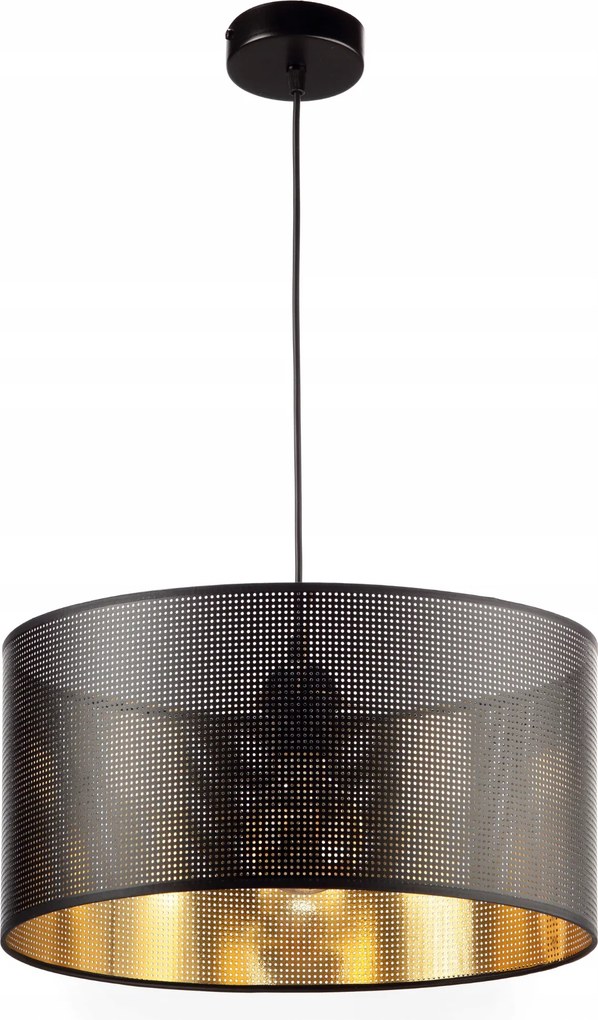 Függőlámpa Mennyezeti Áttört Lámpabúra Lyukacsos 40CM E27 Arany Led Pl