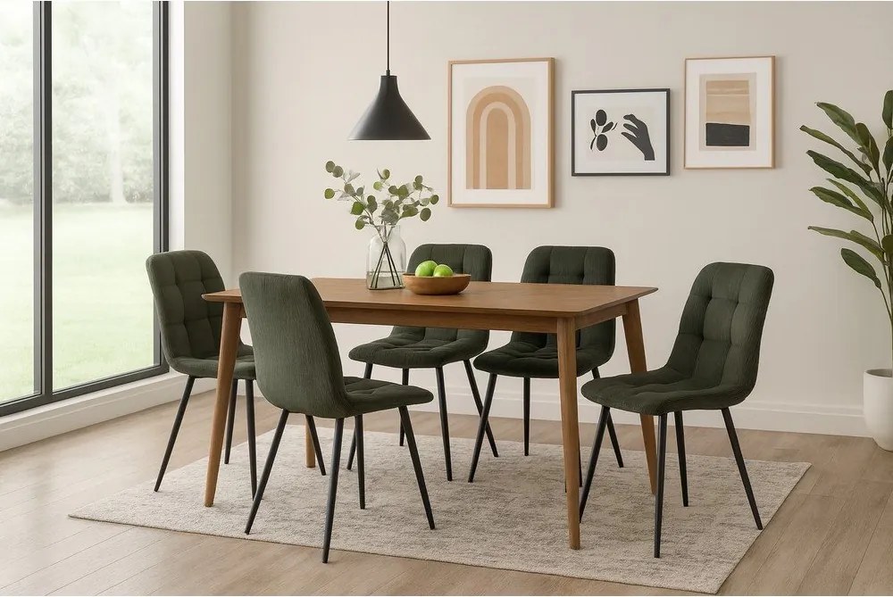 Zöld kárpitozott étkezőszék szett 2 db-os Moseby – Bonami Essentials