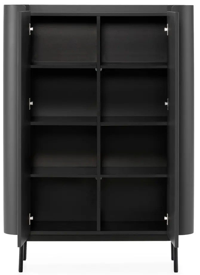 Fekete szekrény 100x140x40 cm Willa – MOME