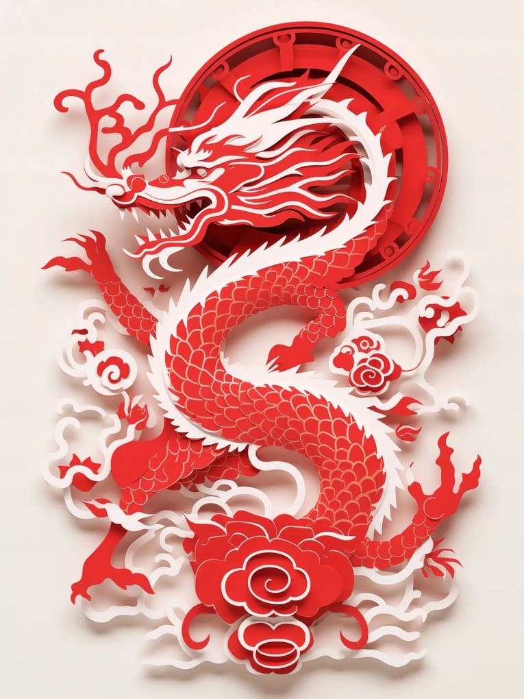 Poszter 75x100cm Vörös sárkány