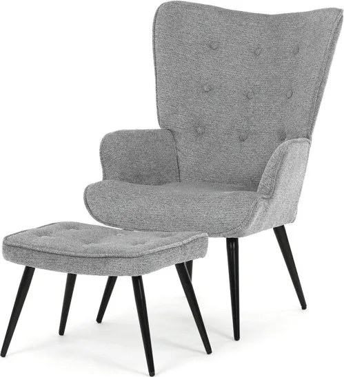 Relaxációs fotel, szürke, bársony kárpit, AK-303 GREY2