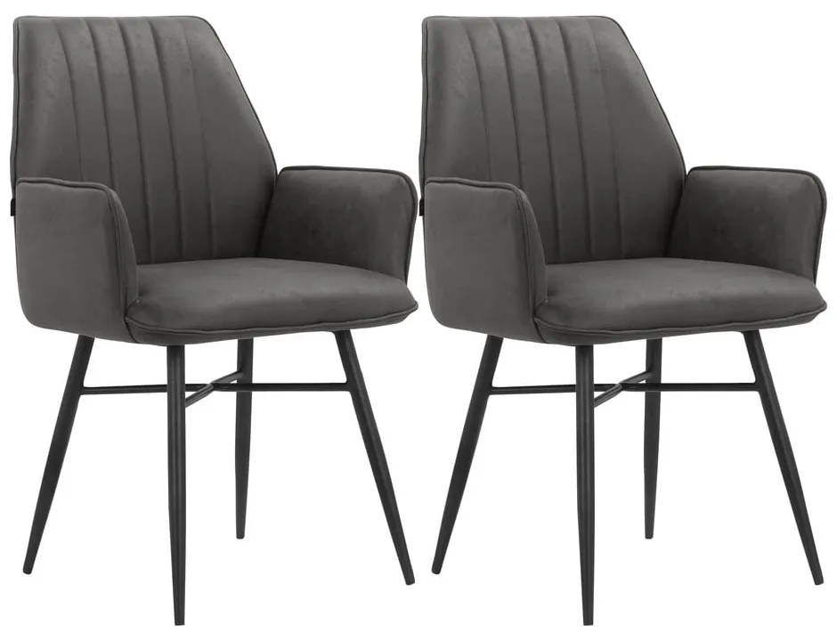Antracitszürke étkezőszék szett 2 db-os Anzo – Støraa
