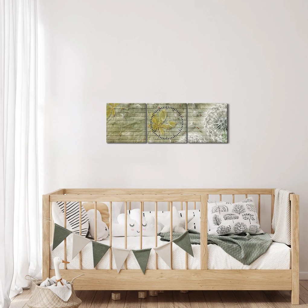 Kép - A szél által hordozott pitypang (órával) (90x30 cm)