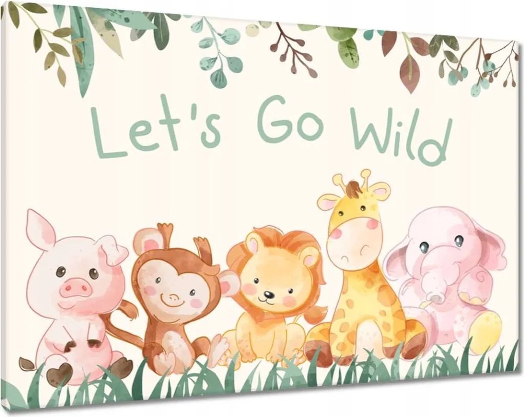 Vászonkép 100x70 Lets go wild Aranyos állatok