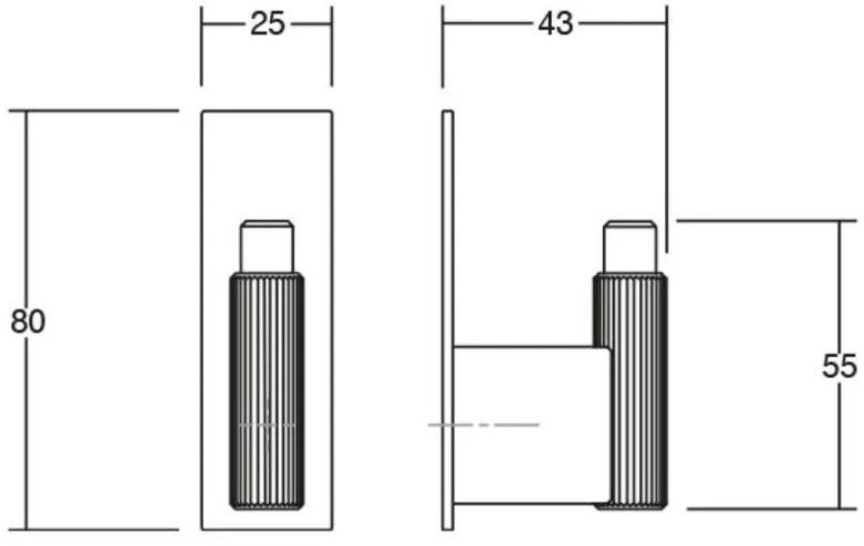 Fogas  Viefe ARPA PLATE alumínium, szálcsiszolt EI