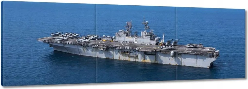 Vászonkép 60x20 Repülőgép Hajó Tenger