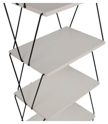 Könyvespolc BALABAN 165x48 cm fehér/fekete