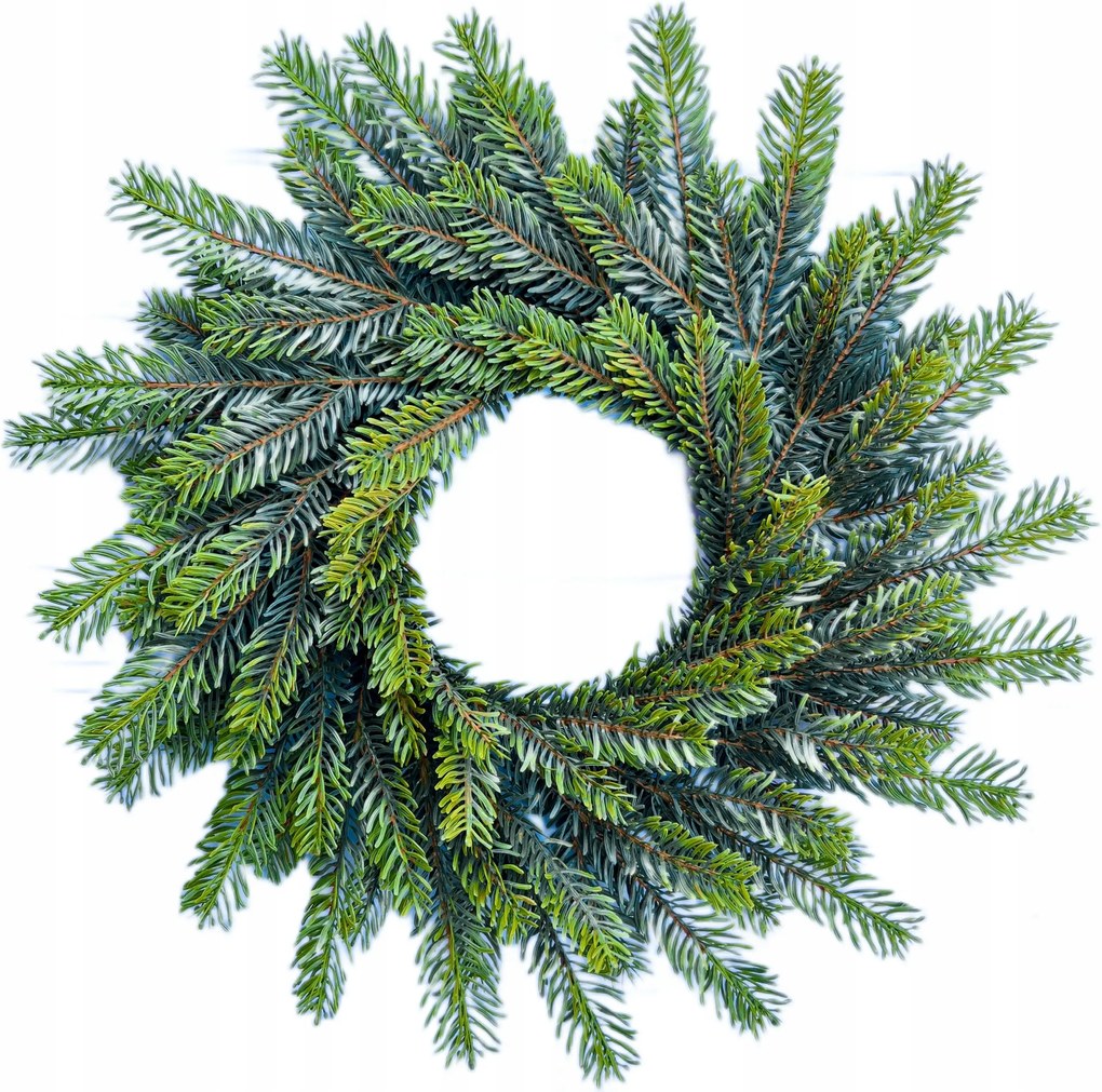 Karácsonyfa koszorú fenyő dekoratív gallyak 100% Pe