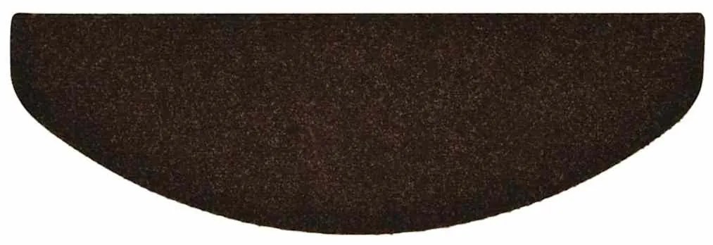10 db öntapadós lépcsőszőnyeg 65 x 21 x 4 cm barna félkör alakú nagy