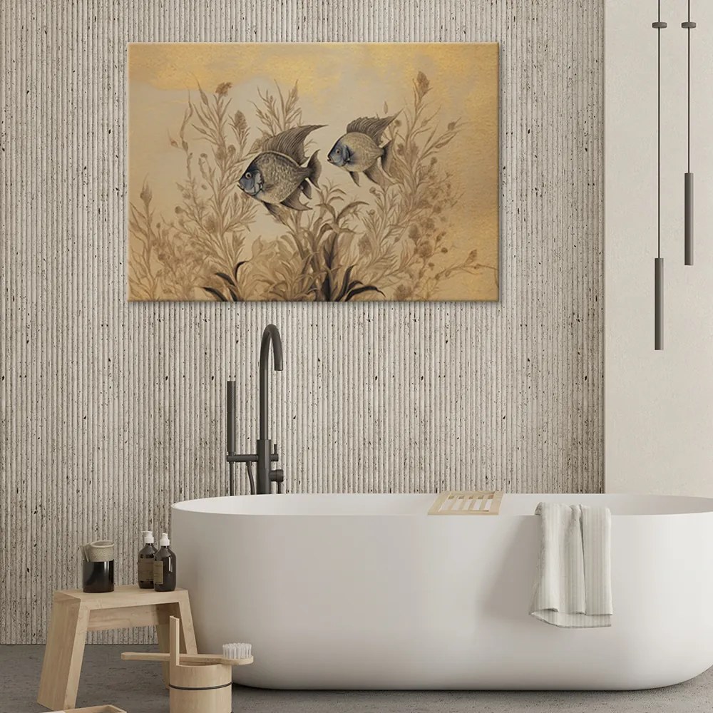 Gario Vászonkép Növények és halak a víz alatt Méret: 120 x 80 cm
