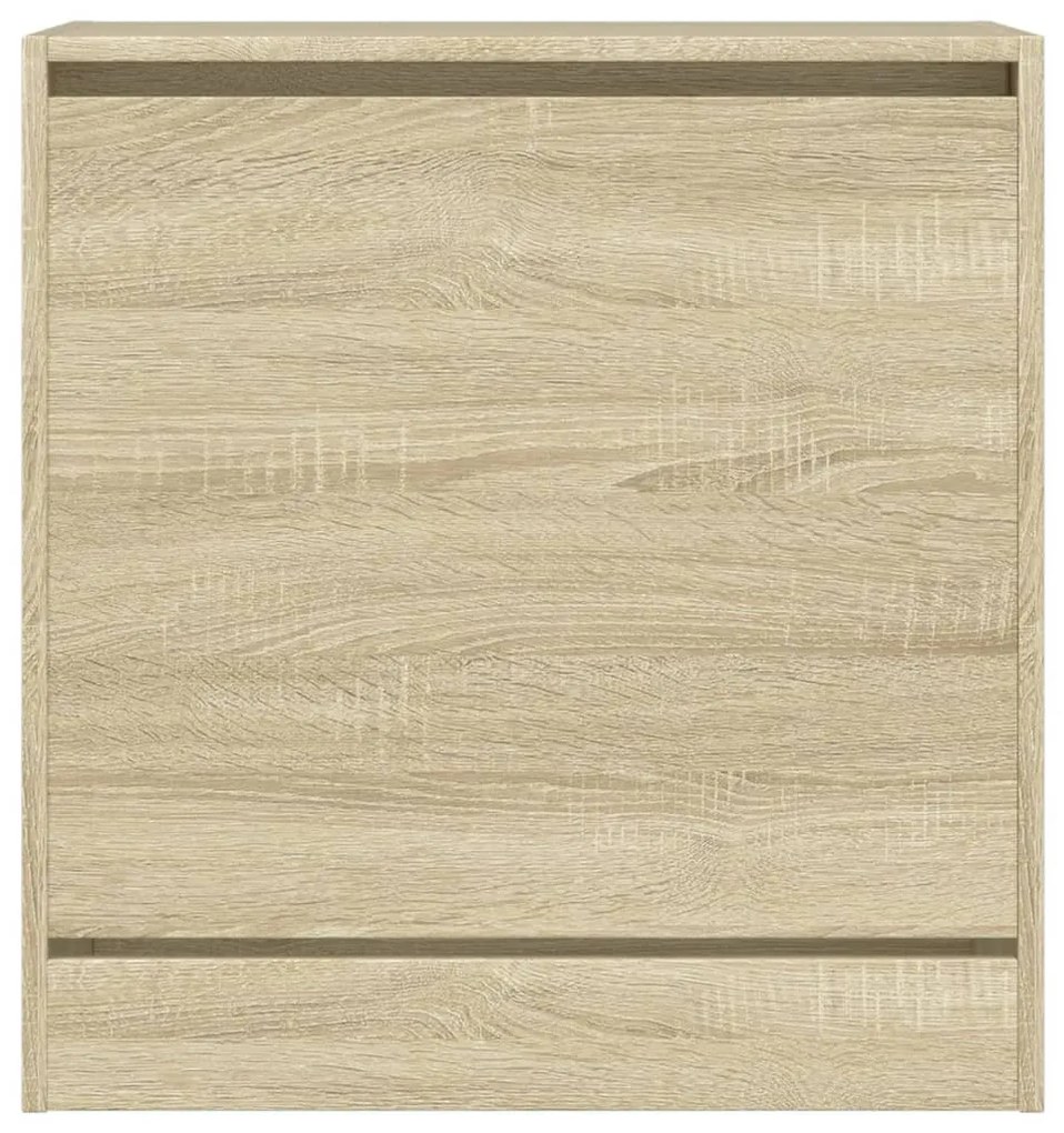 sonoma tölgy színű szerelt fa cipőszekrény 60 x 34 x 63,5 cm