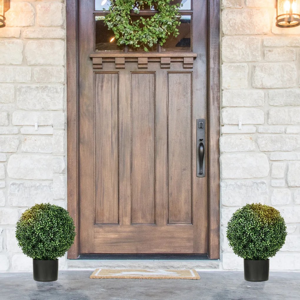 Műnövény szett, 2 db buxus, cserépben 52cm magas