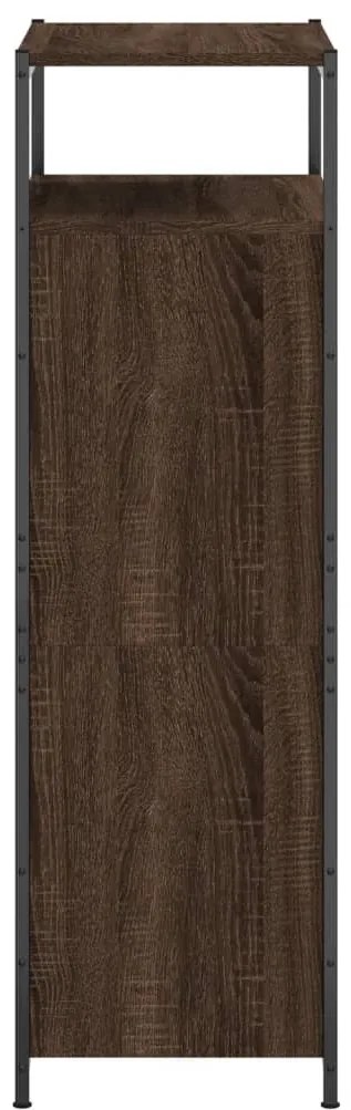 barna tölgyszínű szerelt fa cipősszekrény 60x34x112 cm