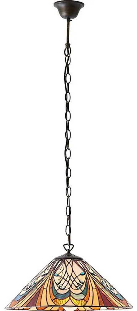 Endon 64162 - Tiffany HECTOR láncos csillár 1x E27/60W/230V, átm. 40 cm