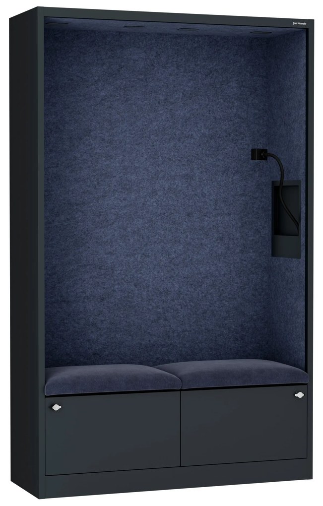 Sally 1150mm korpus Antracytowy - siedzisko Granatowy