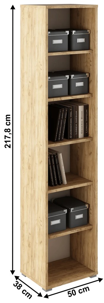 Regál Rumia 02 (artisan tölgy + fehér). 1064671