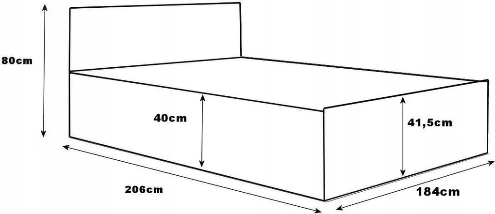 180x200 cm-es ágy matraccal és tárolóhellyel SPART1 Fehér