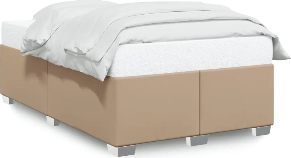 vidaXL ágykeret matrac nélkül cappuccino színű 120x190 cm műbőr