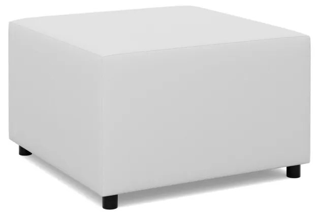 Panama puff, műbőr, 70x70, fehér